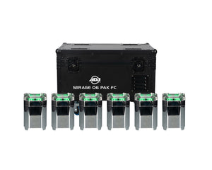 ADJ1226100382 - ADJ Mirage Q6 Pak LED Uplighter 6 in Charging Flightcase IP65 Chrome Image 1