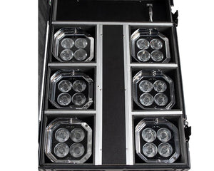ADJ1226100382 - ADJ Mirage Q6 Pak LED Uplighter 6 in Charging Flightcase IP65 Chrome Image 6