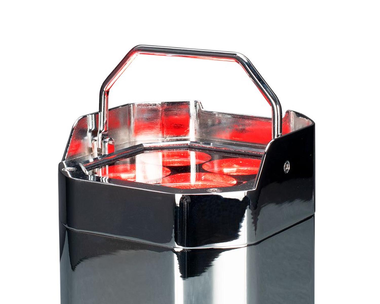 ADJ1226100382 - ADJ Mirage Q6 Pak LED Uplighter 6 in Charging Flightcase IP65 Chrome Image 9