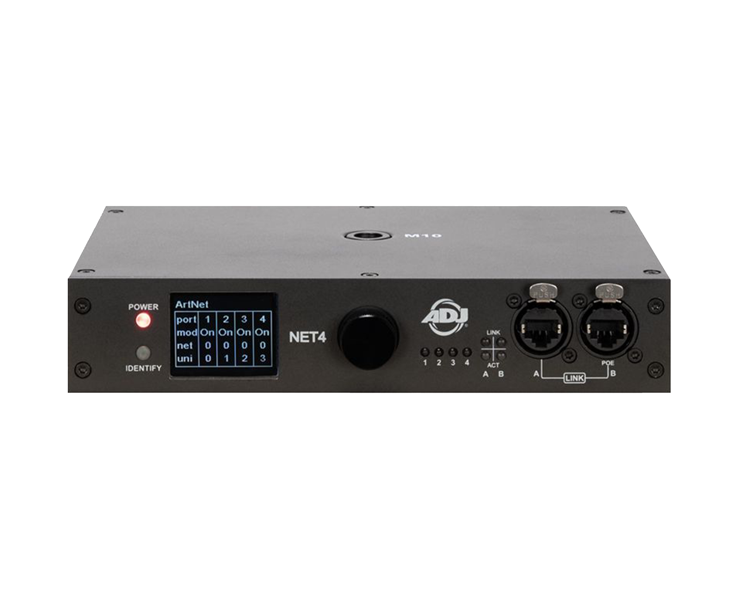 ADJ1321000085 - ADJ NET 4 4 Port DMX Over Ethernet Node DMX or RDM or Art Net or sACN Image 1