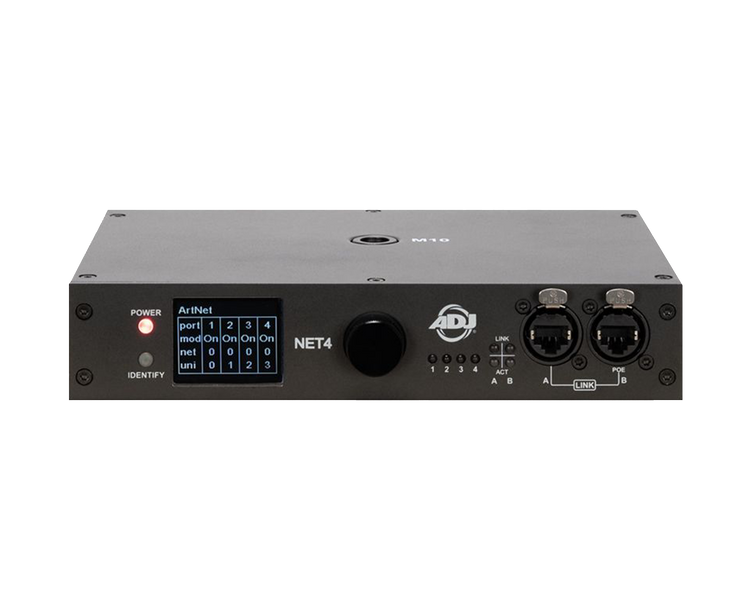 ADJ1321000085 - ADJ NET 4 4 Port DMX Over Ethernet Node DMX or RDM or Art Net or sACN Image 1