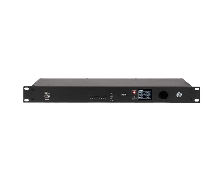 ADJ1321000086 - ADJ NET 8 8 Port DMX Over Ethernet Node DMX or RDM or Art Net or sACN Image 1