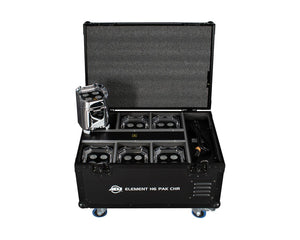 ADJELEH6PAKC - ADJ Element H6 Pak LED Uplighter 6 in Charging Flightcase IP54 Chrome Image 2