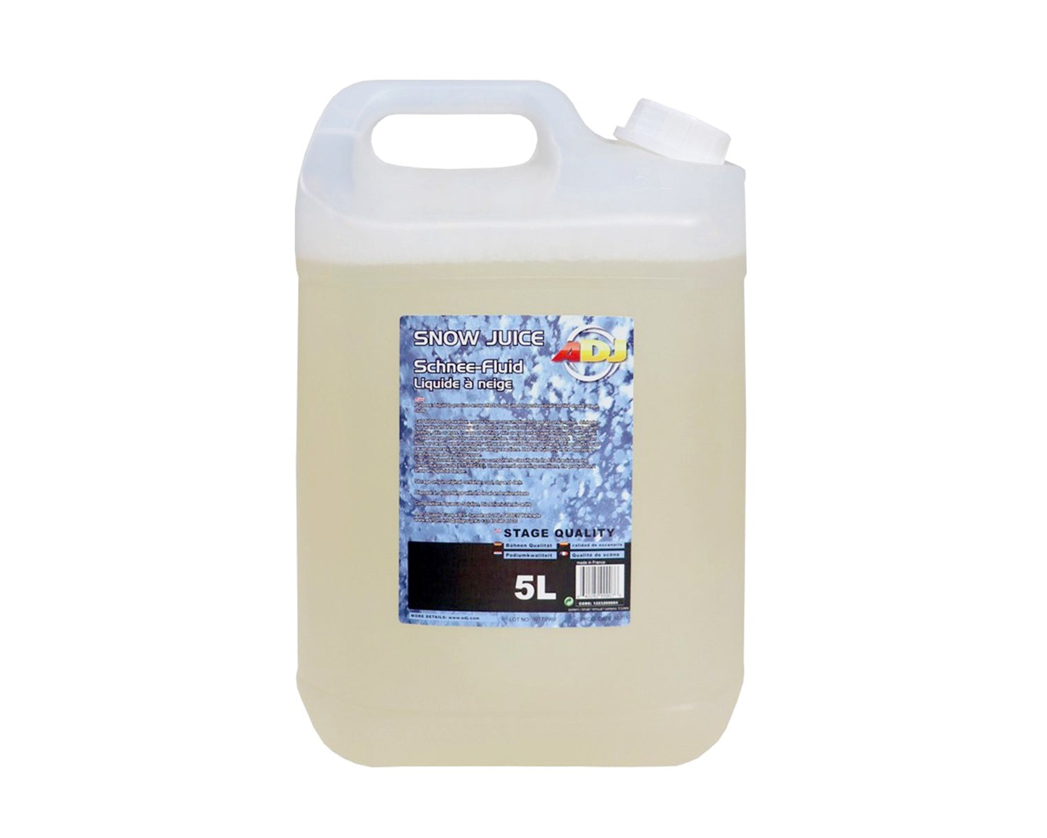 ADJSJ5 - ADJ Snow Juice SINGLE 5 Litre Bottle for ADJ Snow Machines Image 1