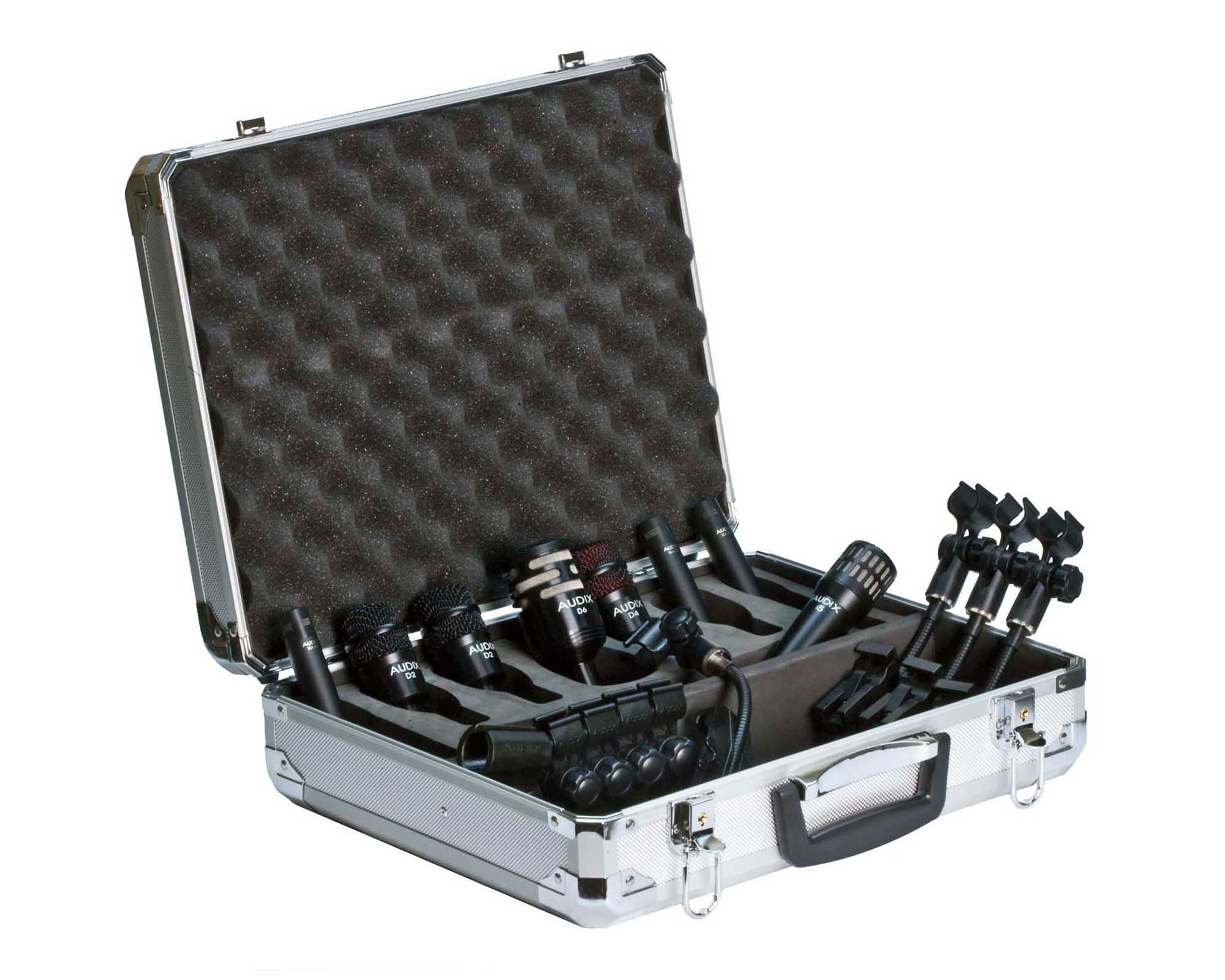ADXDPELITE8 - Audix DP Elite 8 Mic Drum Pack Inc Case 8 Piece Microphone Set Image 1