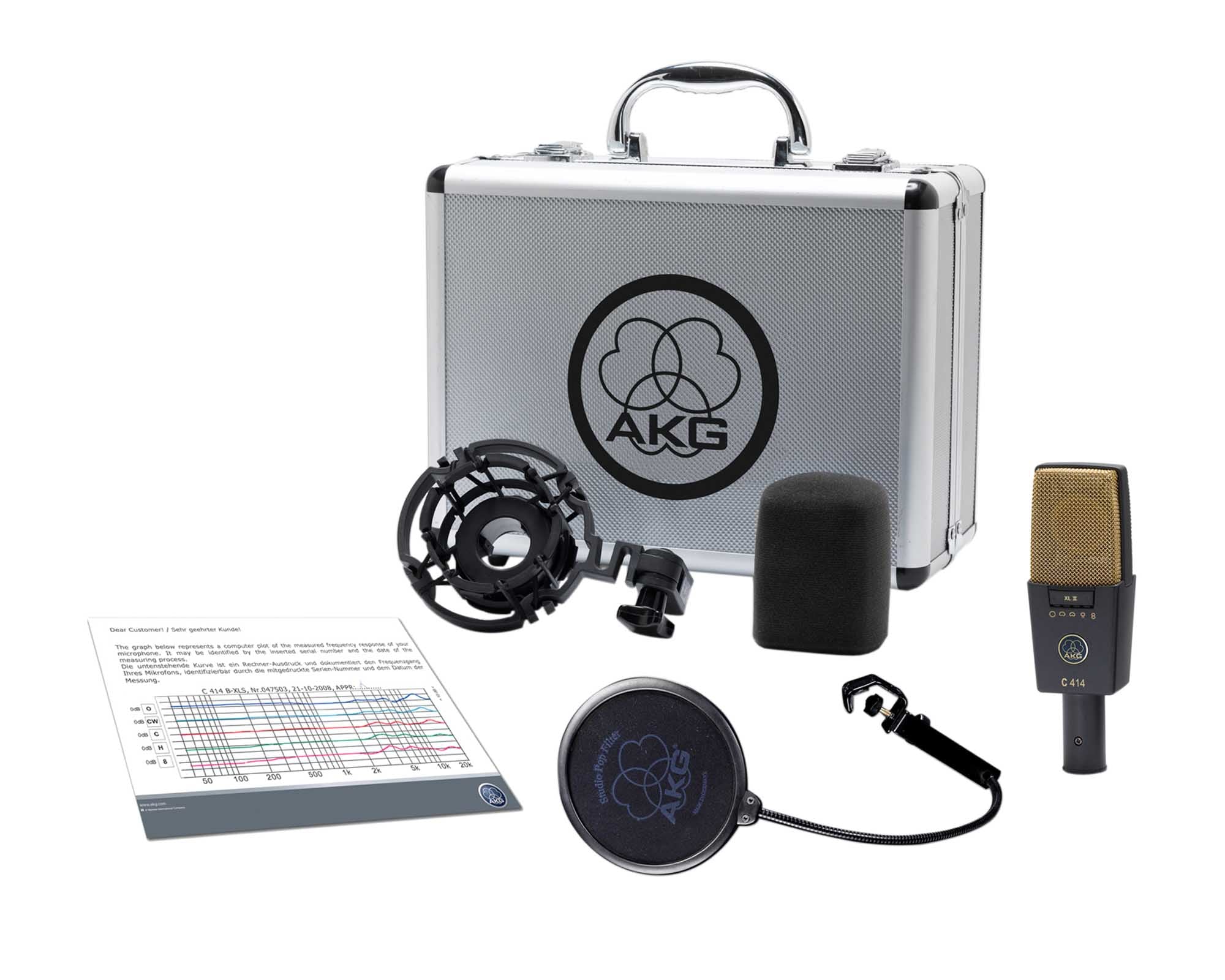 AKGC414XLII - AKG C414XLII Multi Pattern Solo Vocal or Instrument Condenser Mic Image 3