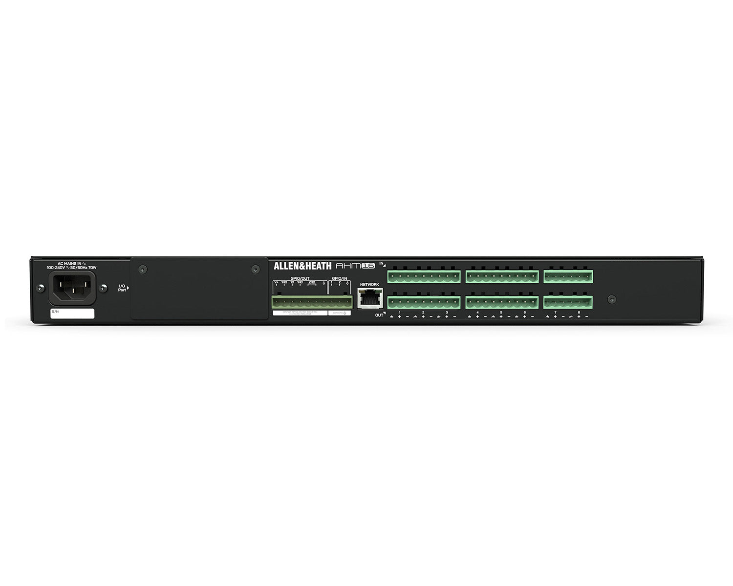 ALLAHM16 - Allen & Heath AHM 16 16x16 Digital Matrix Inc 8x8 Local Analogue I or O 1U Image 3