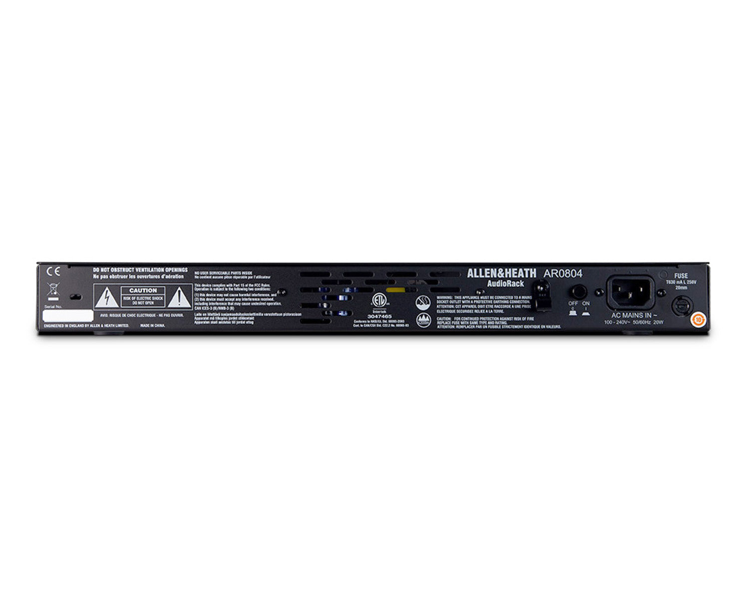ALLAR84 - Allen & Heath AR84 Expander AudioRack 8in or 4out for QU GLD and SQ Consoles 1U Image 3