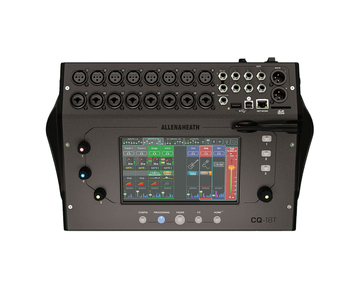 ALLCQ18T - Allen & Heath CQ 18T Ultra Compact Digital Mixer with Wi Fi 18in or 8out Image 2