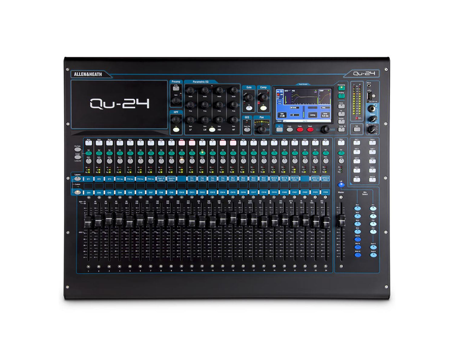 ALLQU24C - Allen & Heath QU24 30IN or 24OUT Digital Mixer with Wireless Remote Control Image 3