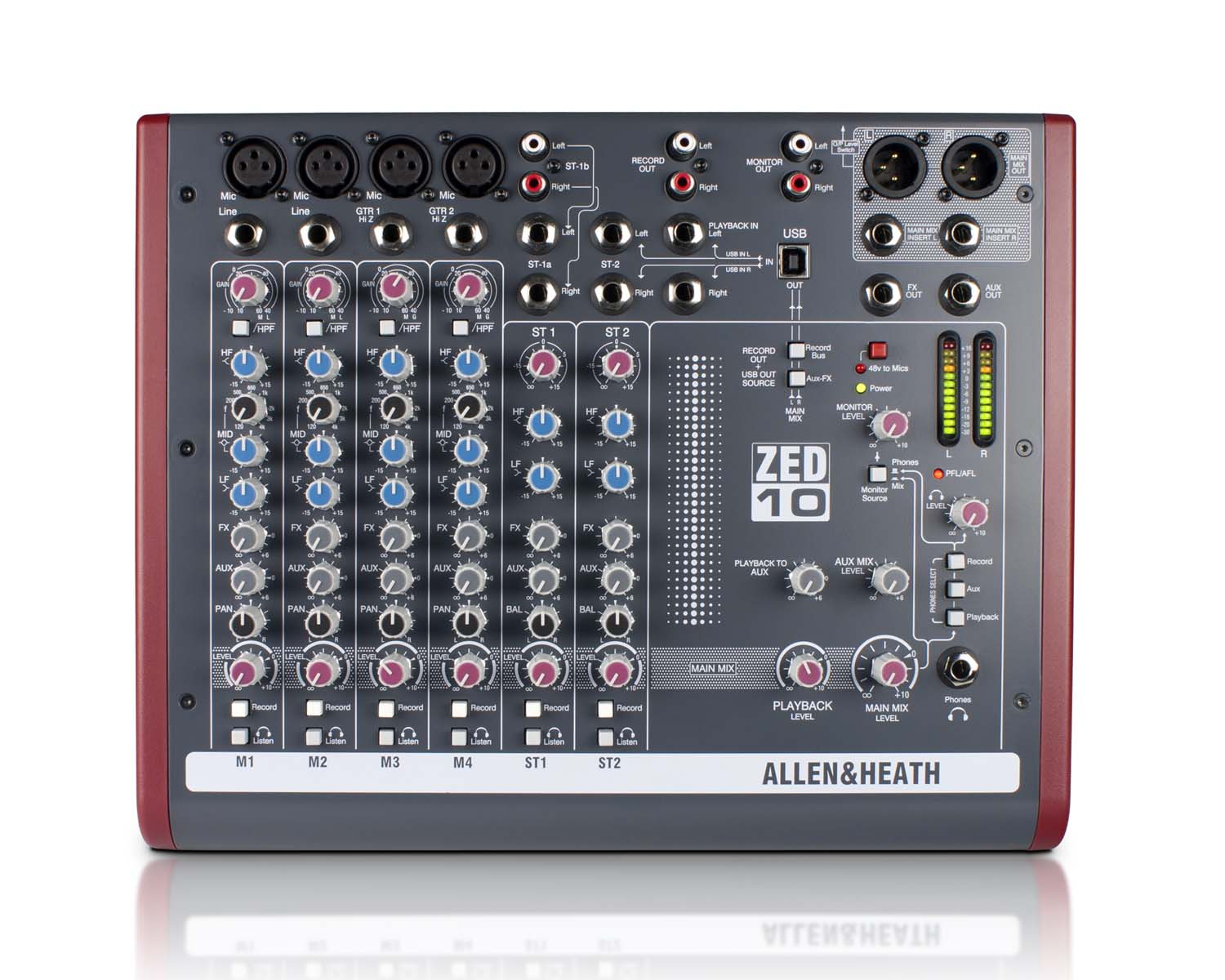 ALLZ10 - Allen & Heath ZED10 4 Mic or Line 2 Stereo i or p USB and AmpliTube X Gear SW Image 2