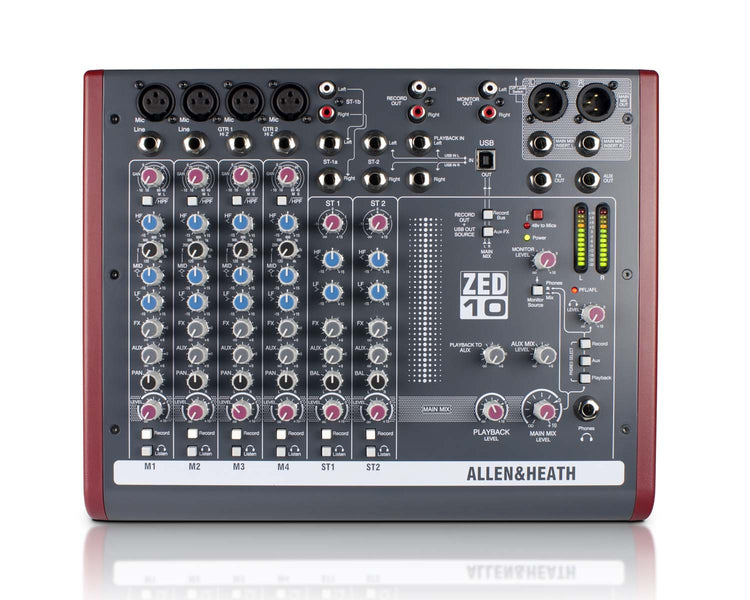 ALLZ10 - Allen & Heath ZED10 4 Mic or Line 2 Stereo i or p USB and AmpliTube X Gear SW Image 2