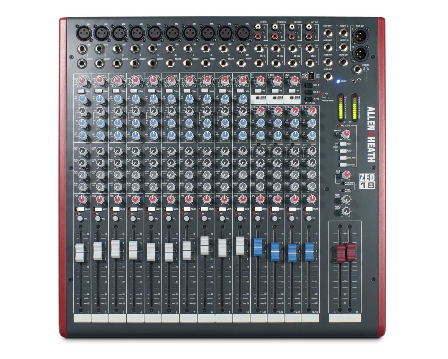 ALLZ18 - Allen & Heath ZED18 10 Mic or Line 4 Stereo i or p USB and Sonar X1 LE Software Image 2