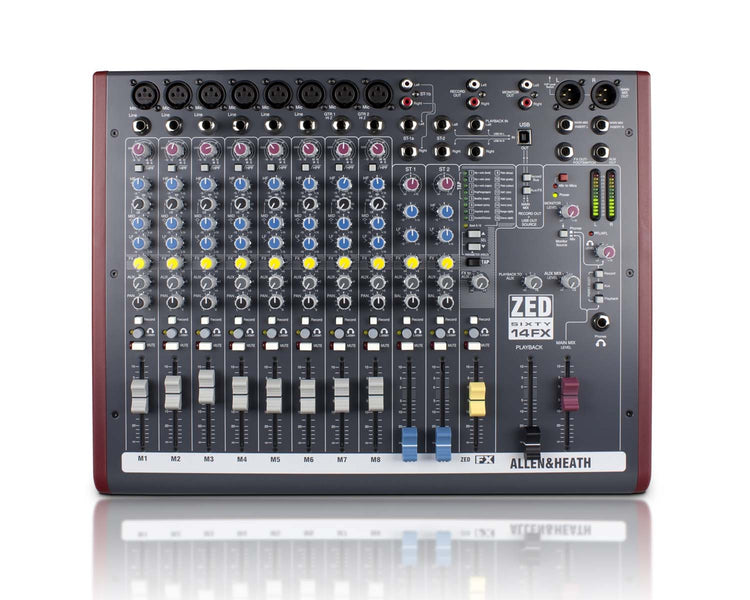 ALLZ6014FX - Allen & Heath ZED60 14FX 8 Mic or Line 2 Stereo i or p Console with 60mm Faders Image 2