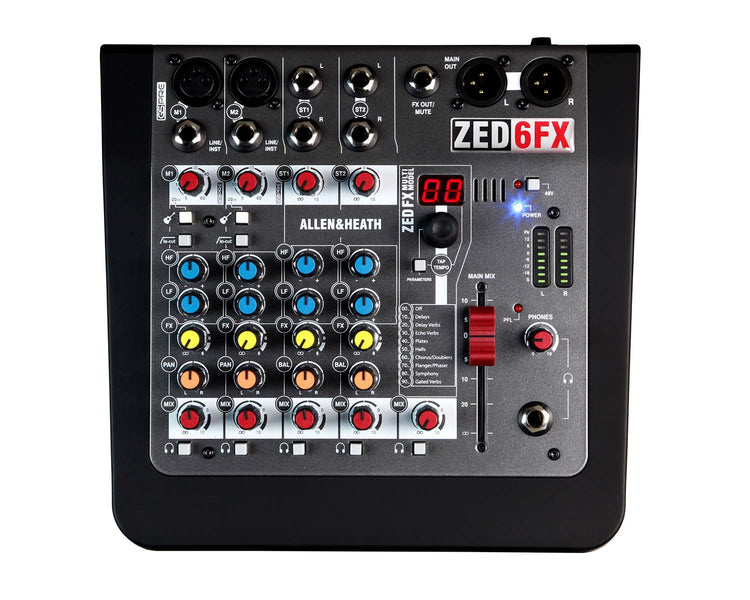 ALLZ6FX - Allen & Heath ZED6FX 2 Mic or Line 2 Stereo i or p Console with 60mm Fader Image 2