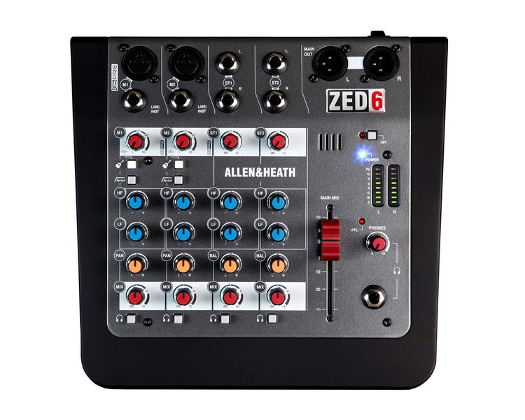 ALLZ6X - Allen & Heath ZED6 2 Mic or Line 2 Stereo i or p Console with 60mm Faders Image 2