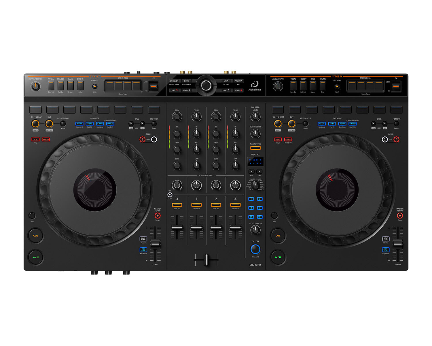 ALPDDJGRV6 - AlphaTheta DDJ GRV6 4 Channel DJ Controller for rekordbox and Serato DJ Pro Image 7