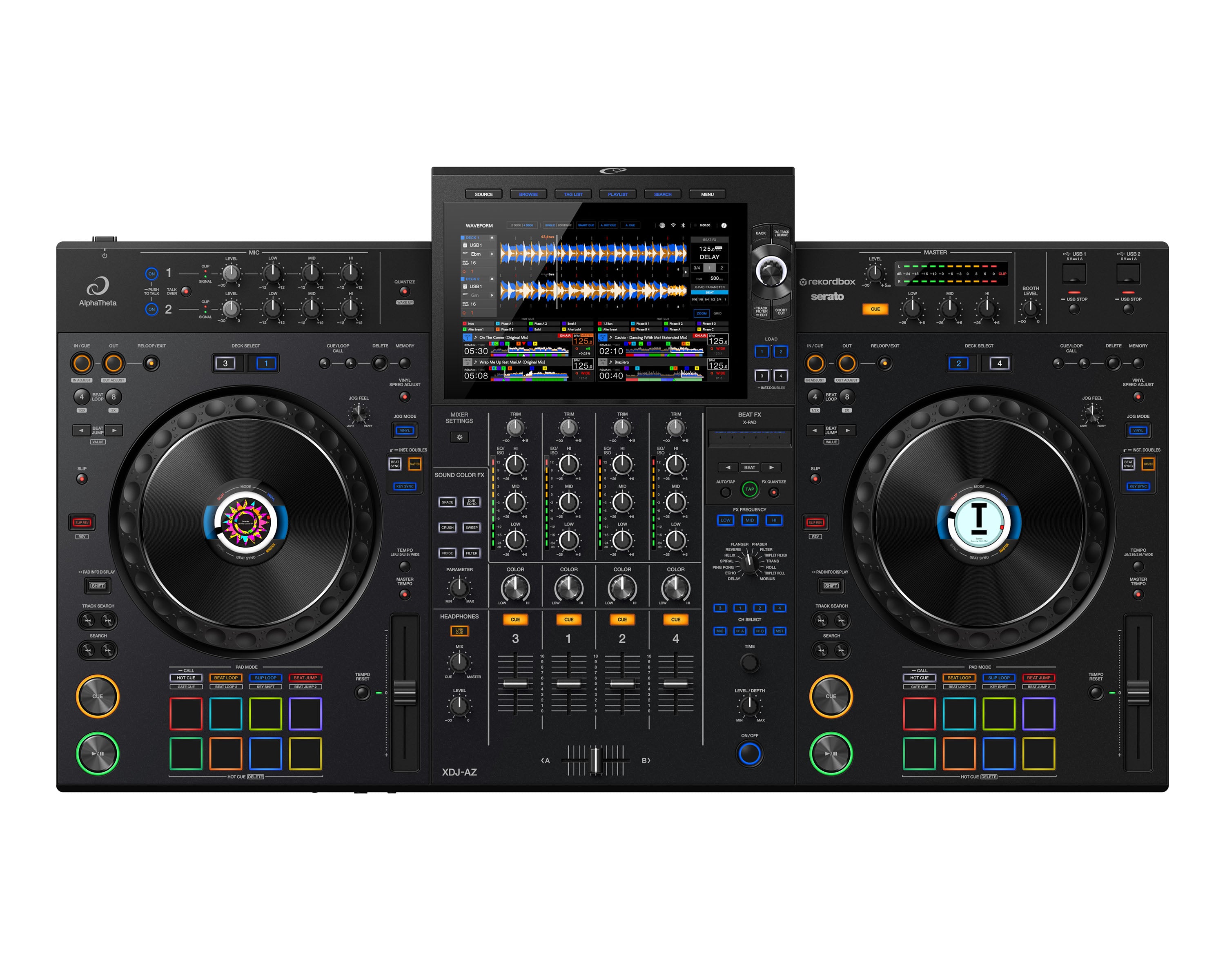 ALPXDJAZ - AlphaTheta XDJ AZ 4 Channel All in One rekordbox or Serato DJ System Image 1