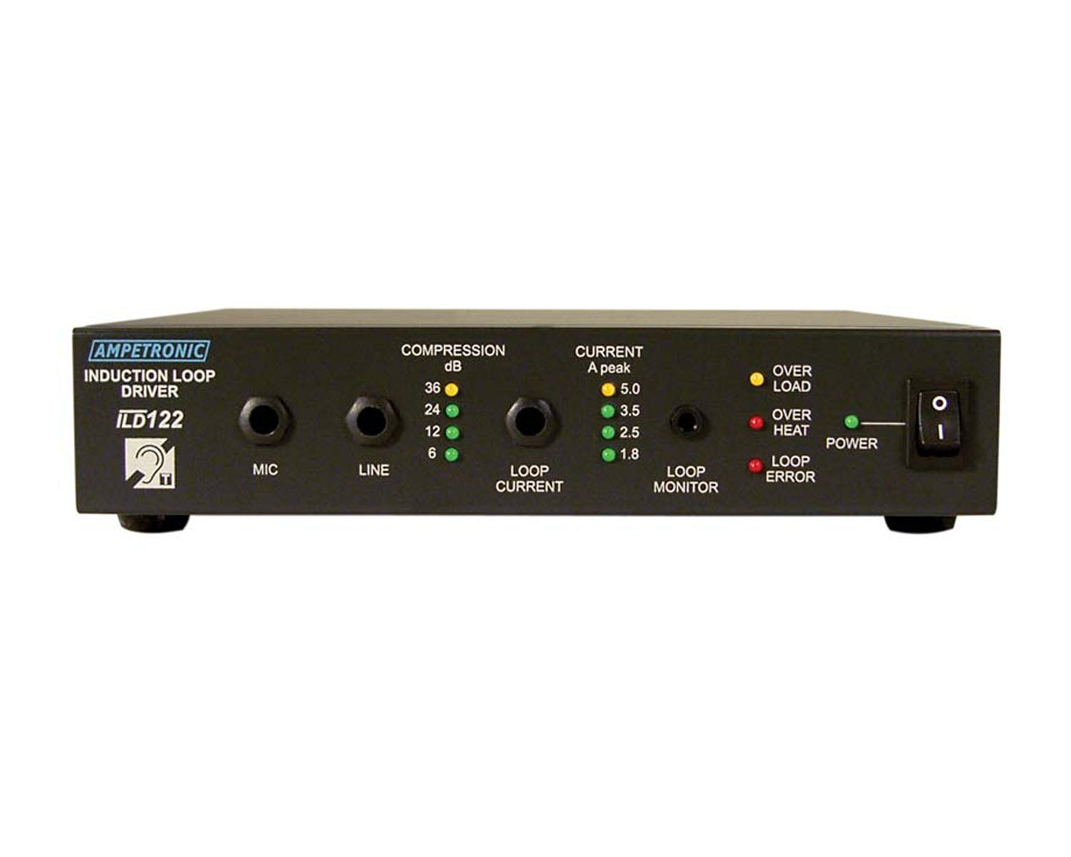 AMPILD122 - Ampetronic ILD122 Induction Loop Driver (200sqm Coverage) Half 1U Image 1