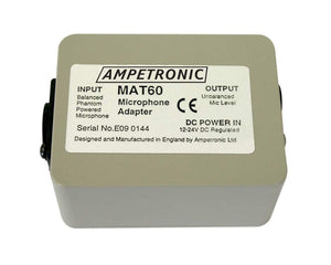 AMPMAT60 - Ampetronic MAT60 Mic Adaptor (Balanced Mic to Unbalanced Input) Image 1