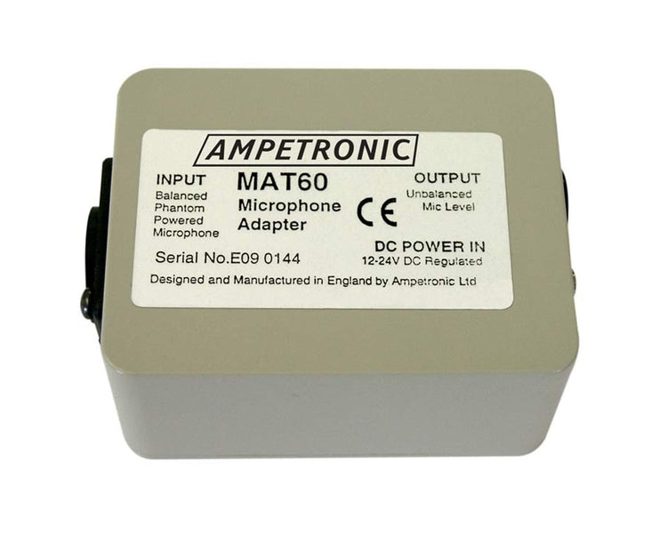 AMPMAT60 - Ampetronic MAT60 Mic Adaptor (Balanced Mic to Unbalanced Input) Image 1