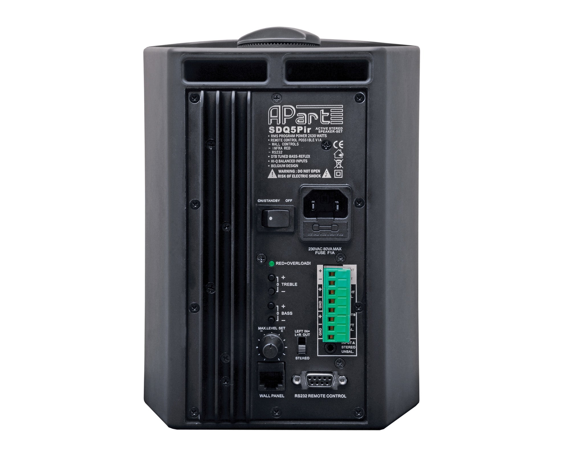 APASDQ5PPW - Apart SDQ5PIR White 5inch Active Speaker and Slave and RS232 and IR Remote Image 2