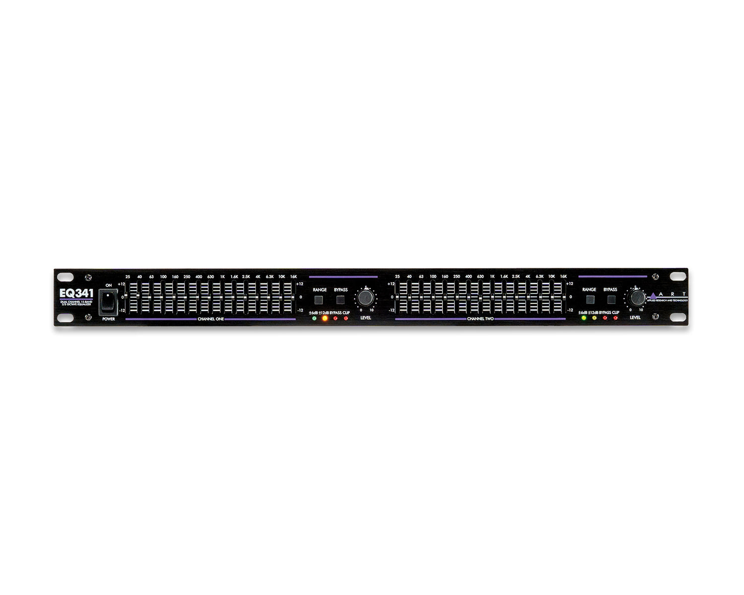 ARTEQ341 - ART Pro Audio EQ341 2x15 Band Graphic Equalisers 19inch 1U Image 1
