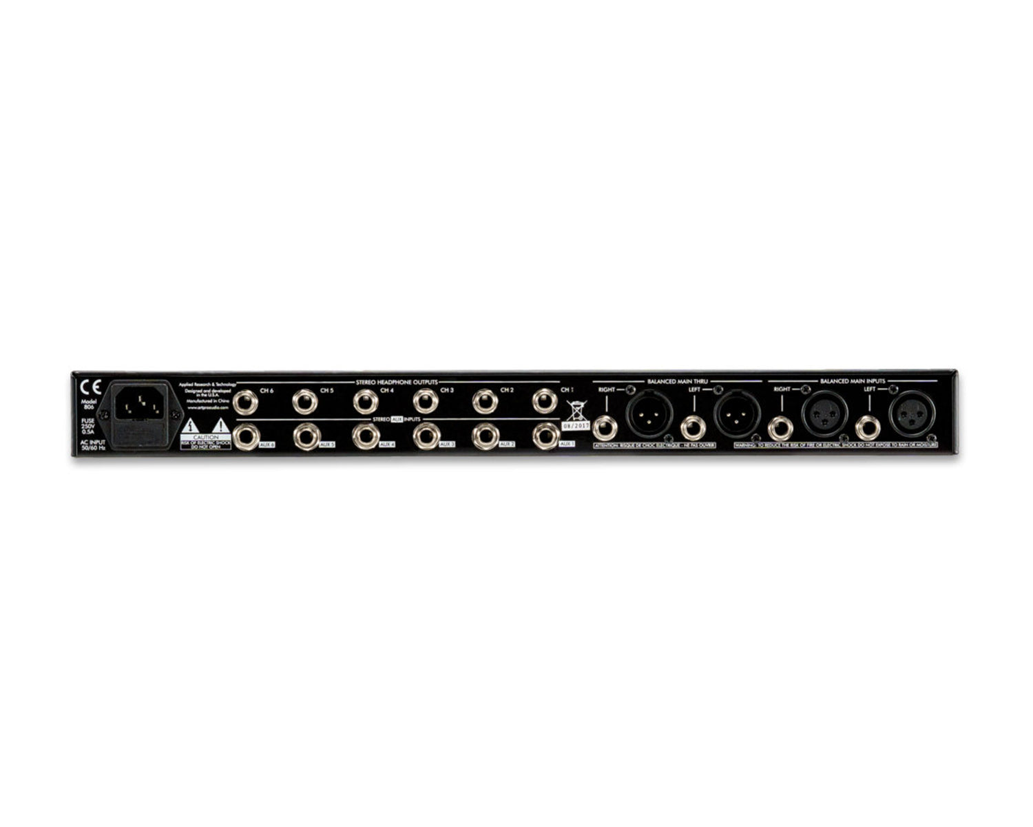 ARTHAMP6PRO - ART Pro Audio HeadAMP 6 Pro 6Ch Stereo Headphone Amplifier 19inch 1U Image 4