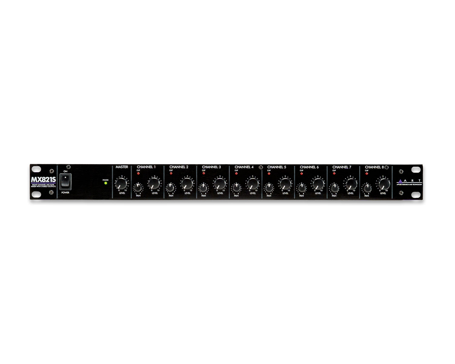 ARTMX821S - ART Pro Audio MX821S 8 Channel Mic or Line Mixer with Stereo Outputs 19inch 1U Image 1