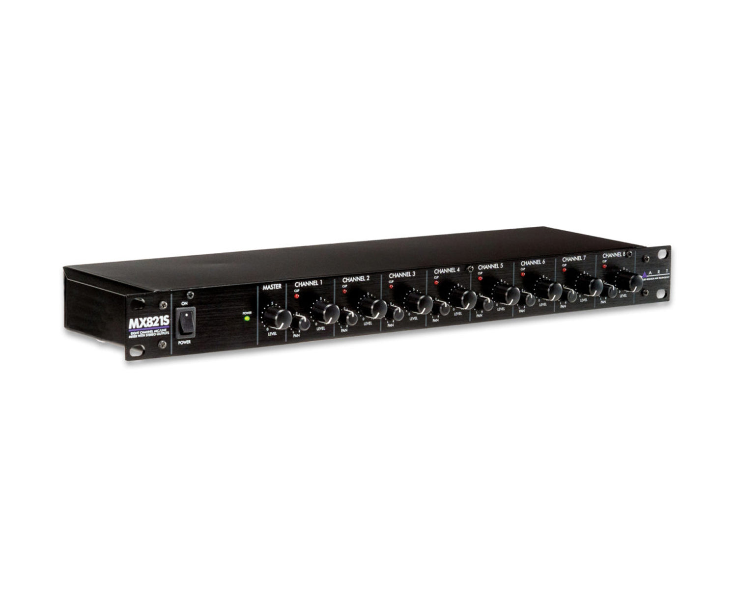 ARTMX821S - ART Pro Audio MX821S 8 Channel Mic or Line Mixer with Stereo Outputs 19inch 1U Image 2
