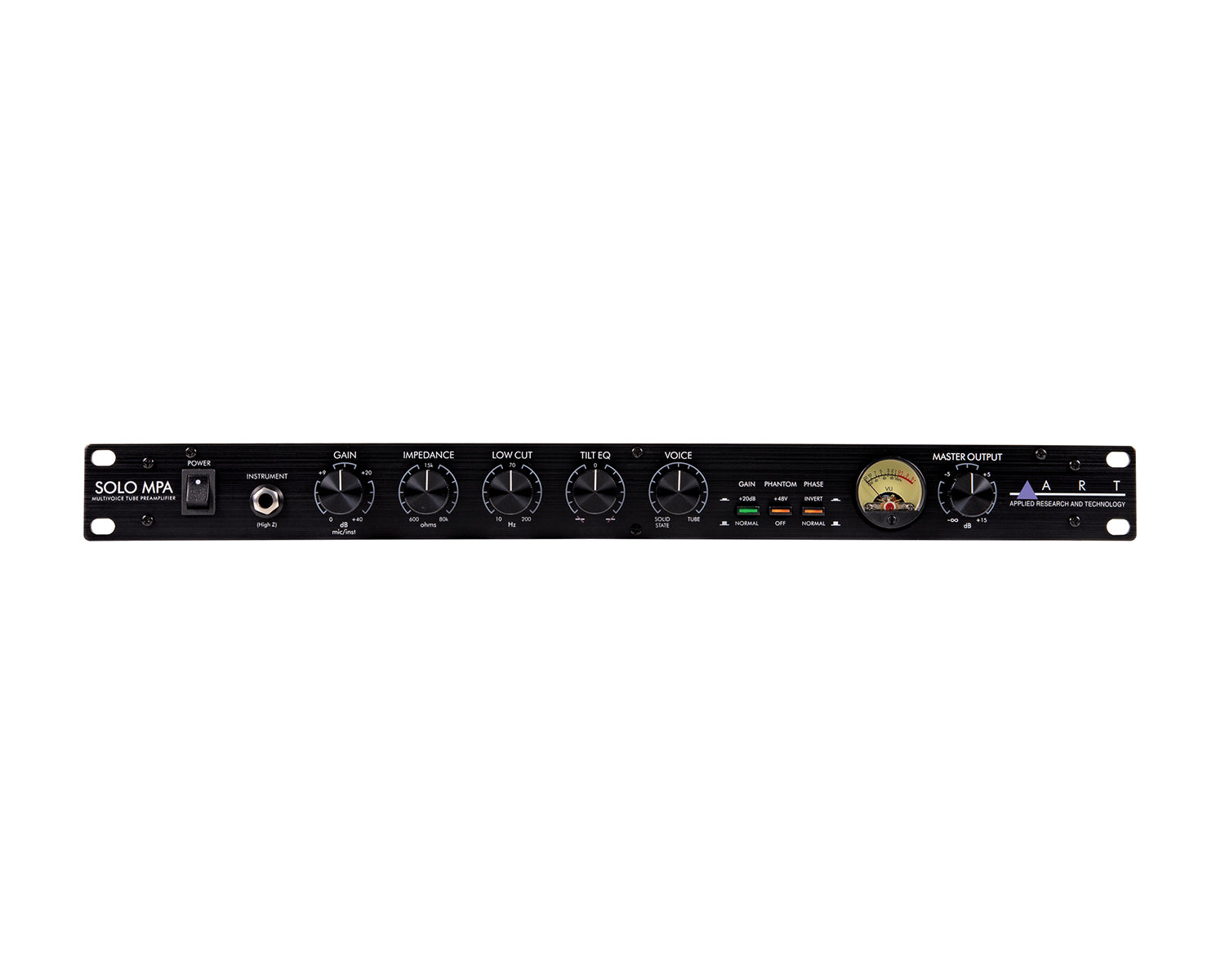 ARTSOLOMPACE - ART Pro Audio SOLO MPA Single Ch Rackmount Multi Voice Tube PreAmplifier Image 1