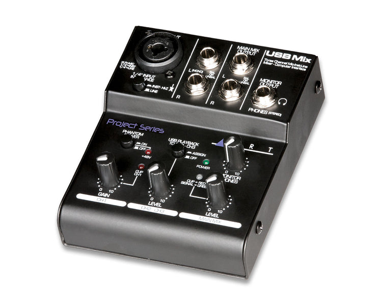 ARTUSBMIX - ART Pro Audio USB Mix 3 Channel USB Mixer PC Interface Image 1