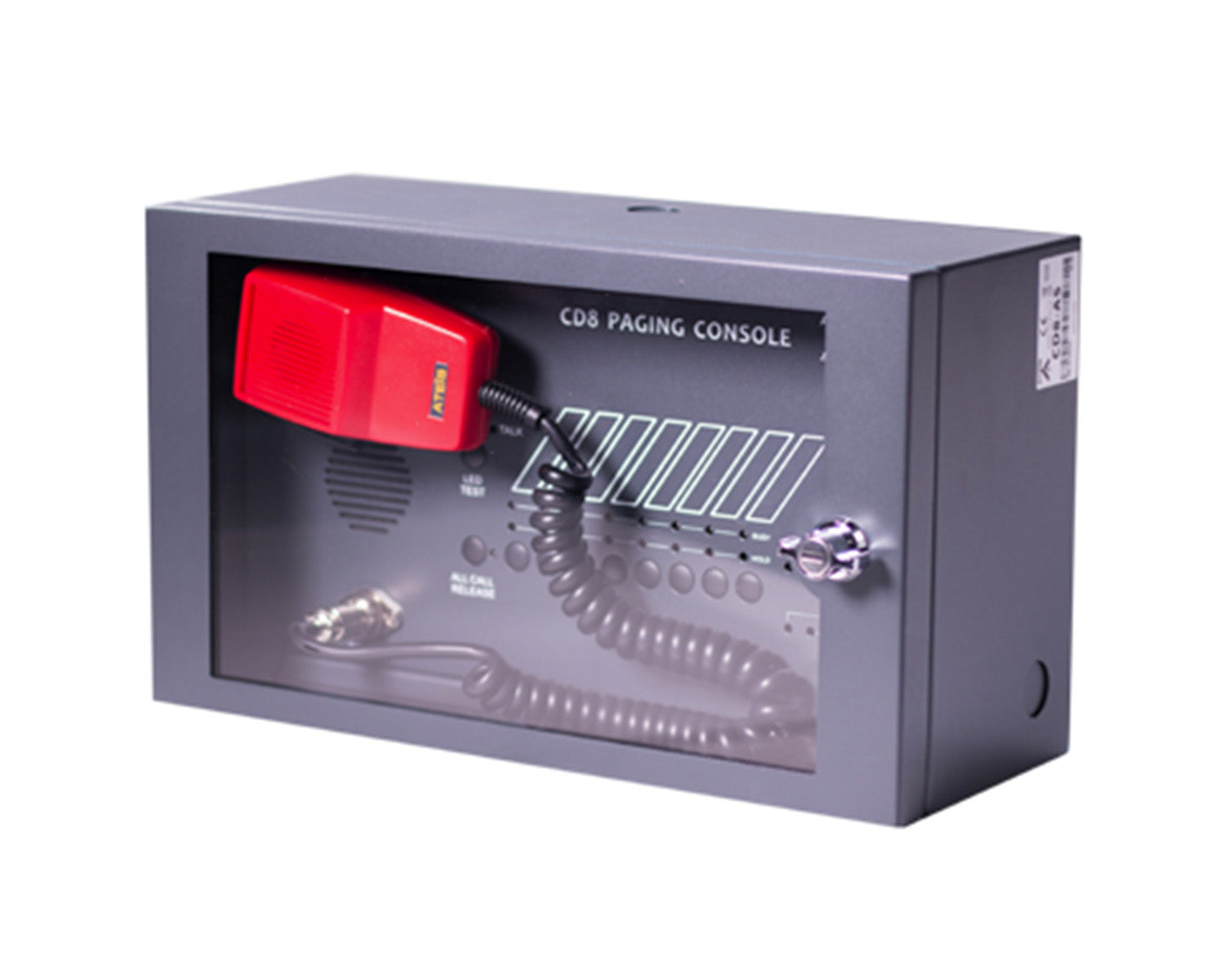 ATECD8AS - Ateis CD8 AS 8 Zone Wallmount Mic or Paging Console for IDA8 Image 2