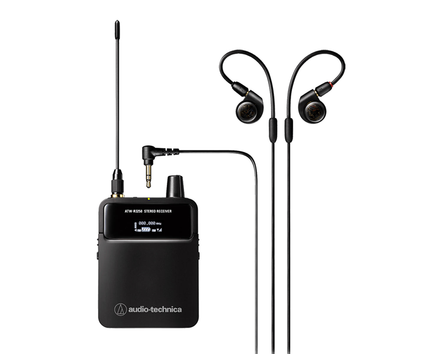 AUDAR3250EG2 - Audio Technica ATW R3250 IEM Receiver 580 714 MHz (EG2) Inc ATH E40 Earphones Image 1