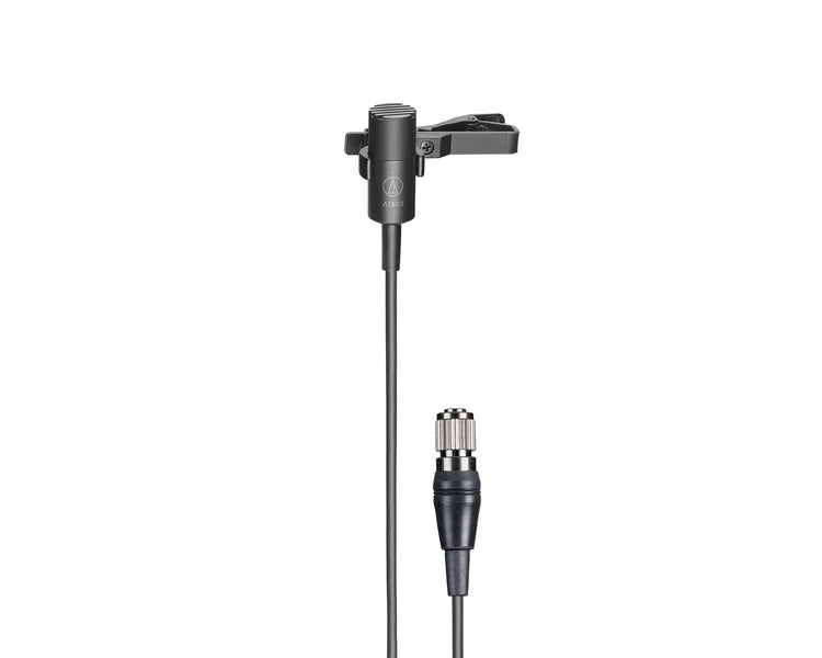 AUDAT803CH - Audio Technica AT803cH Omni Tie Clip Lavalier Mic with Type cH Plug BLACK Image 1