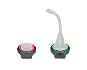 AUDAT8657LED - Audio Technica AT8657 or LED Flush Mount Microphone Socket with Contact Closure Image 2