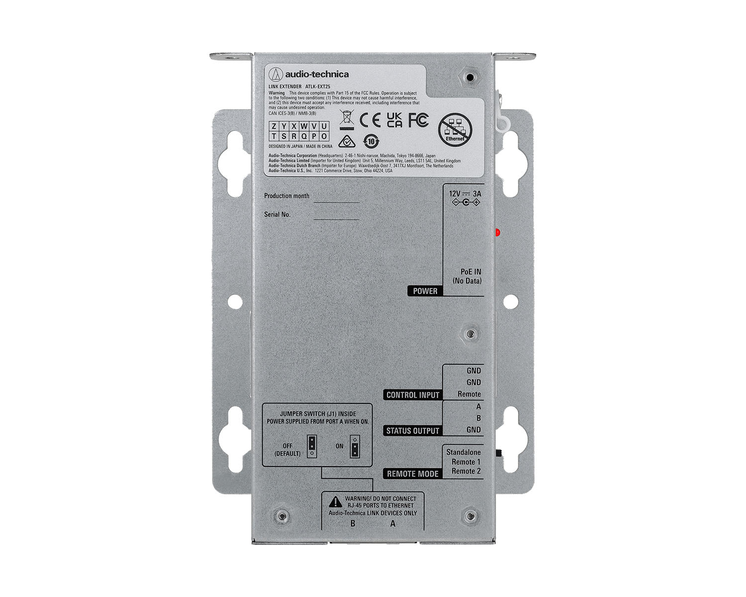 AUDATLKEXT25 - Audio Technica ATLK EXT25 Link Extender for ATUC Conferencing Systems Image 2