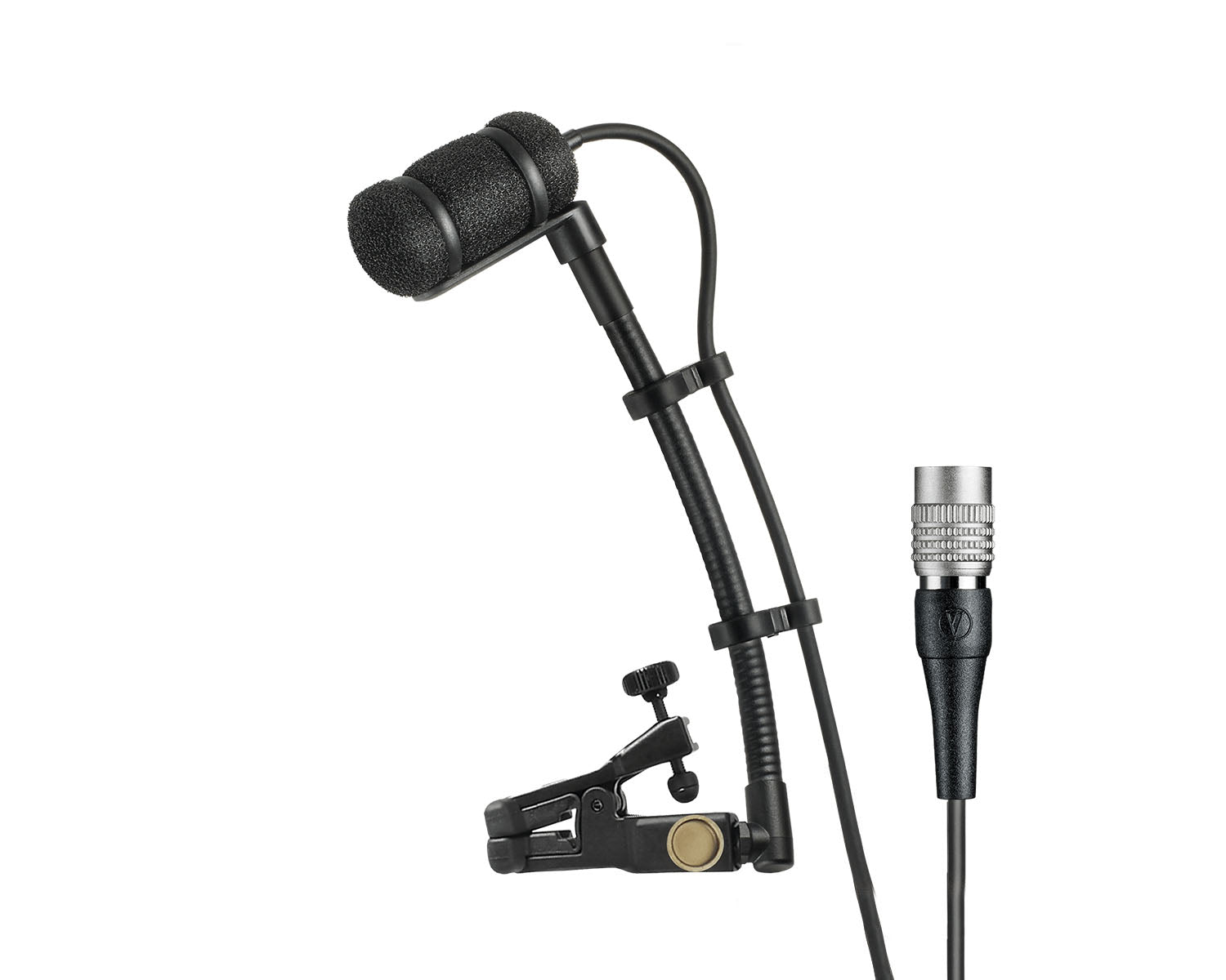AUDATM350UCW - Audio Technica ATM350UcW Wireless Cardioid Instrument Mic and Clip cW 4 Pin Plug  Image 1