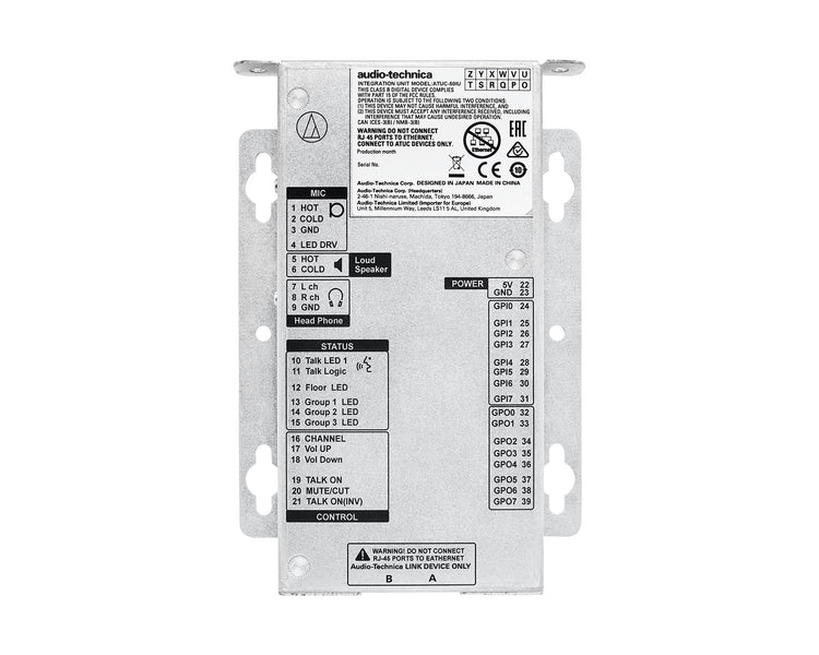 AUDATUC50IU - Audio Technica ATUC 50IU Integration Unit with 2x RJ45 Ports Image 2
