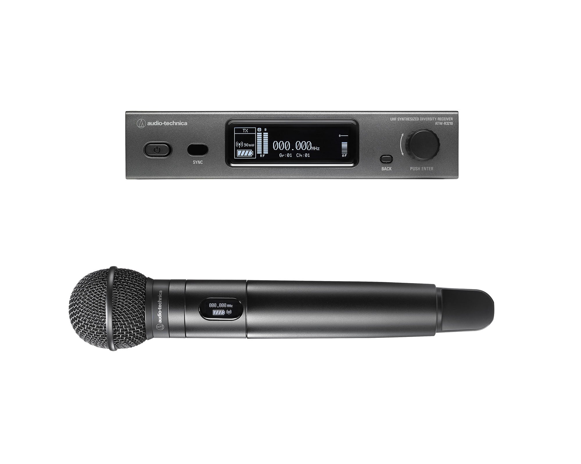 AUDATW3212C1 - Audio Technica ATW 3212 or C510 or EF1 Handheld Mic System with ATWC510 Tx 590 650MHz Image 1