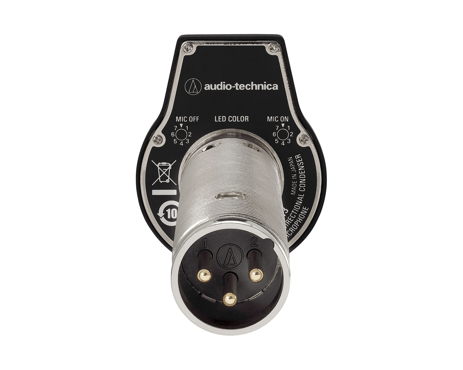 AUDES945OFM3 - Audio Technica ES945O or FM3 Omni Cond 3 Pin Flush Mount Boundary Mic w or Switch Blk Image 3