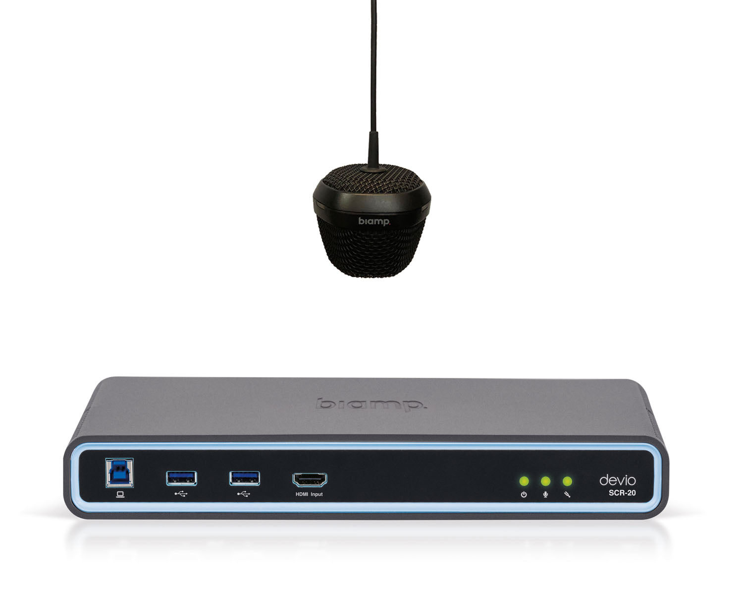 BIADSCR20CB - Biamp Devio SCR 20C Conferencing Hub 1x SCR 20 and 1x DCM 1 Black Image 1