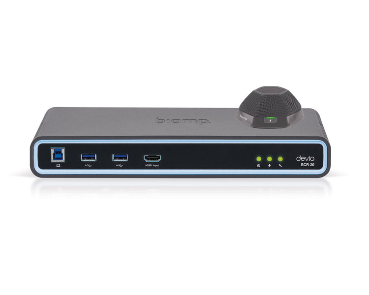 BIADSCR20TB - Biamp Devio SCR 20T Conferencing Hub 1x SCR 20 and 1x DTM 1 Black Image 1