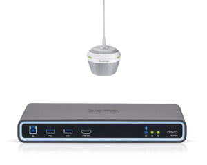 BIADSCR25CW - Biamp Devio SCR 25C Conferencing Hub 1x SCR 25 and 1x DCM 1 White Image 1