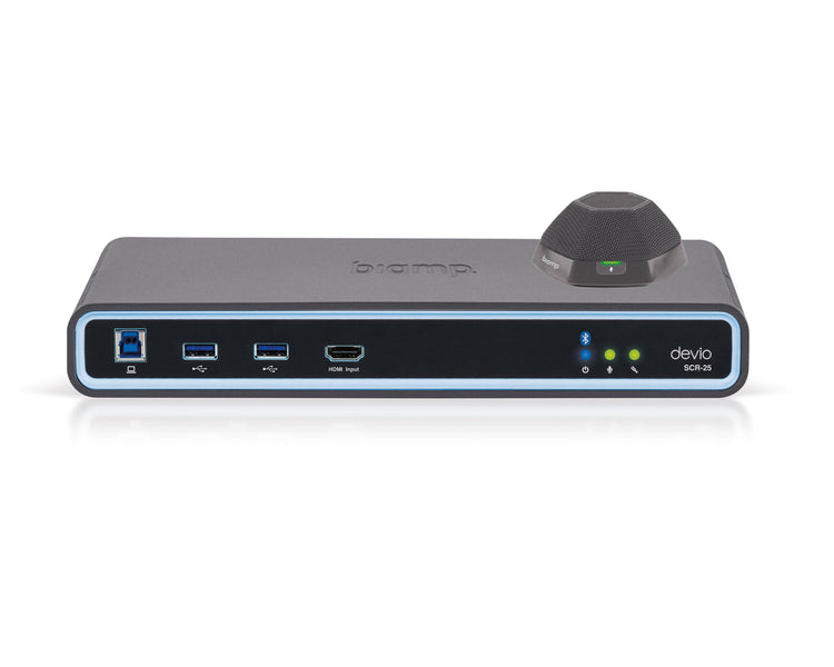 BIADSCR25TB - Biamp Devio SCR 25T Conferencing Hub 1x SCR 25 and 1x DTM 1 Black Image 1