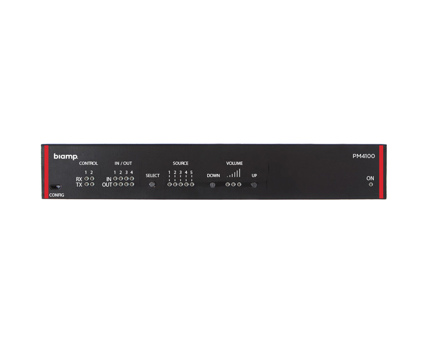 BIAPM4100 - Biamp PM4100 Half Rack Stereo Pre Amp or Mixer 4xGPIO IN or 1xStereo OUT Image 1