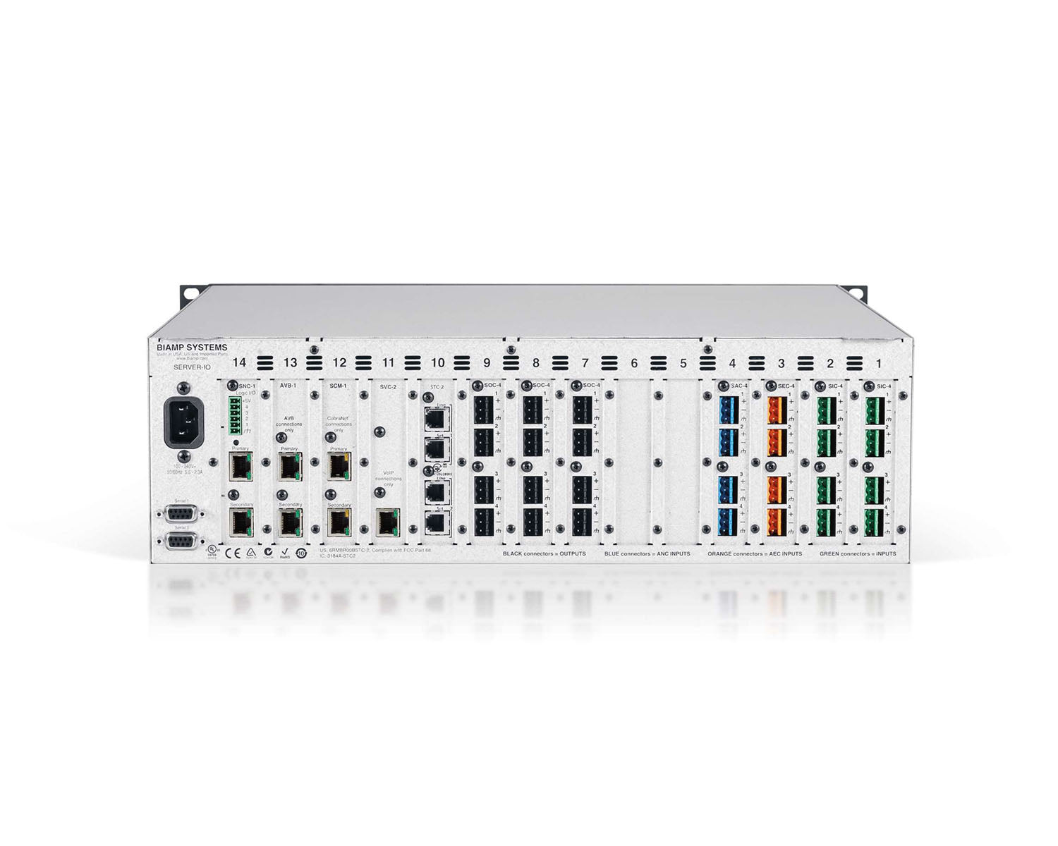 BIATSIO - Biamp TesiraSERVER IO Digital Network Server I or O Card Chassis Image 2