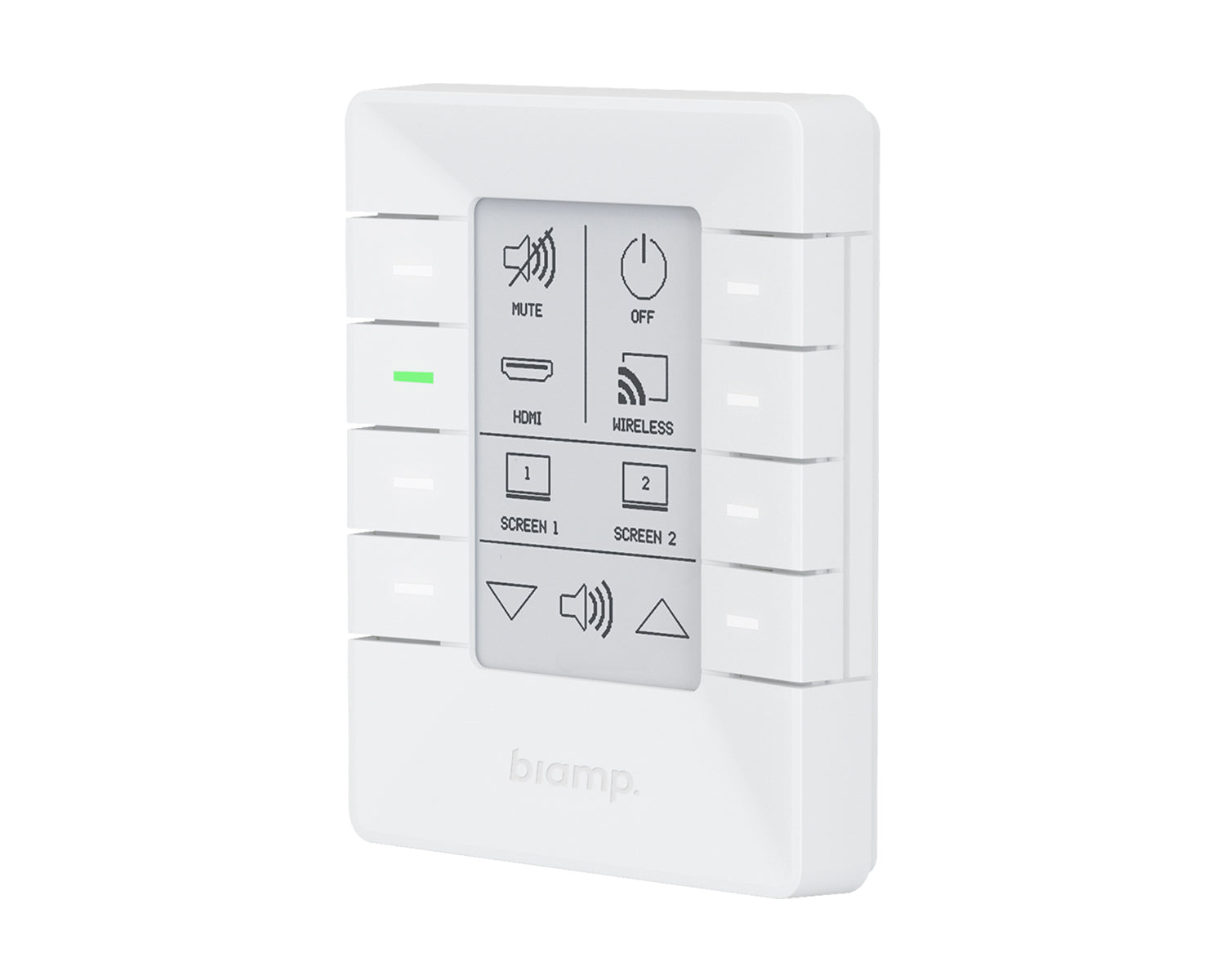 BIAUNIFORM - Biamp Impera Uniform 8 Button E Ink Control Pad with Ethernet White Image 1