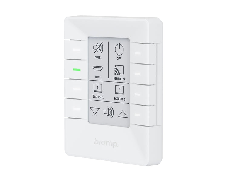 BIAUNIFORM - Biamp Impera Uniform 8 Button E Ink Control Pad with Ethernet White Image 1