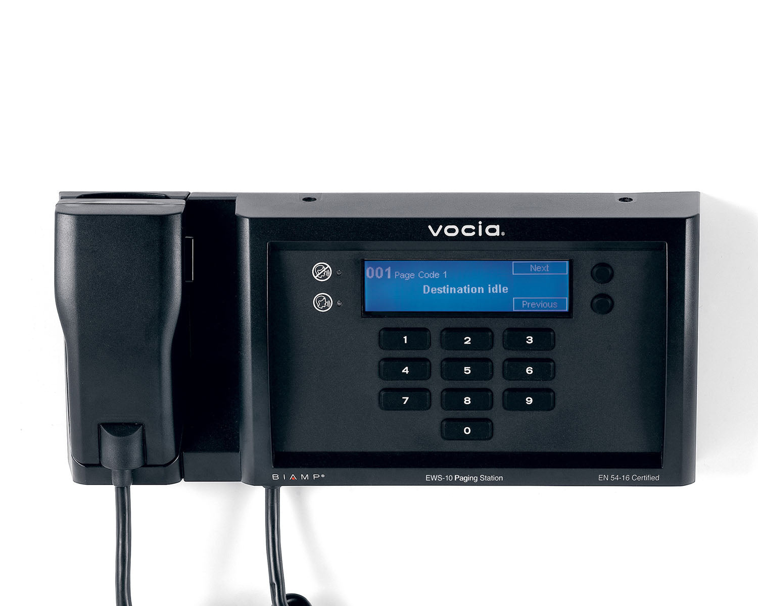 BIAVEWS10 - Biamp Vocia EWS10 10 10 Button Emergancy Wall Mount Paging Station EN54 Image 1
